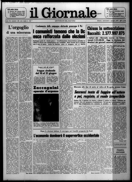 Il giornale nuovo : quotidiano del mattino